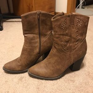 Faux cowboy booties